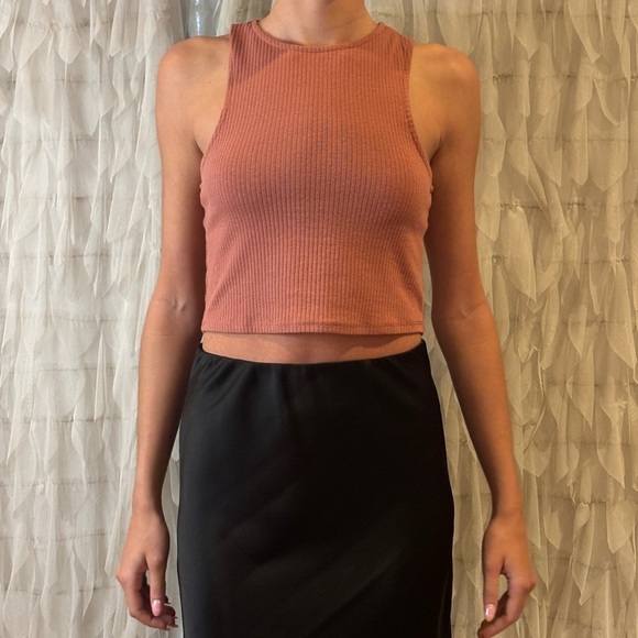 Live to Be Spoiled Rust Ribbed Tank Top | Women’s Medium - Picture 1 of 5